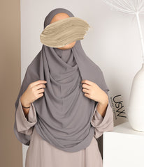 Full Instant Hijaab XXL - Dim Grey