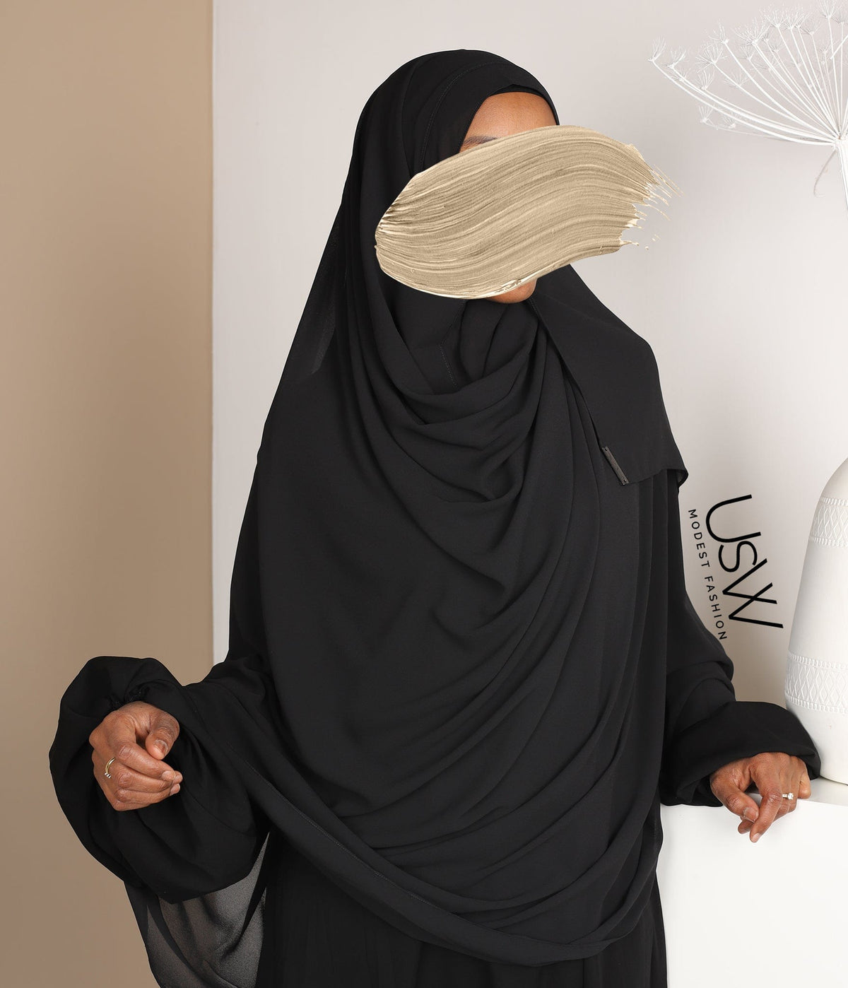 Full Instant Hijaab XXL - Black