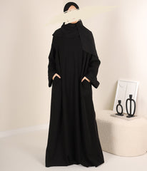 Zahraa Kimono Abaya - Black