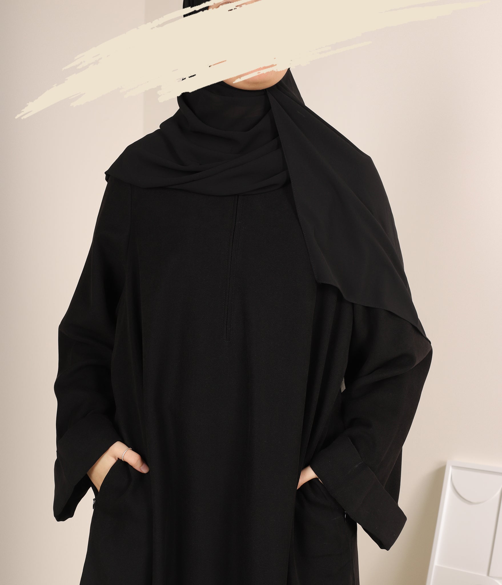 Zahraa Kimono Abaya - Black