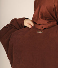 Zahraa OPEN KIMONO Wide Sleeve - Chocolate Brown