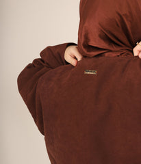 Zahraa OPEN KIMONO Wide Sleeve - Chocolate Brown